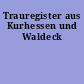 Trauregister aus Kurhessen und Waldeck