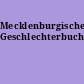 Mecklenburgisches Geschlechterbuch