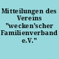 Mitteilungen des Vereins "wecken'scher Familienverband e.V."