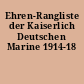 Ehren-Rangliste der Kaiserlich Deutschen Marine 1914-18