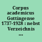 Corpus academicus Gottingense 1737-1928 : nebst Verzeichnis der Preisträger der Georgia-Augusta (1753-1928)