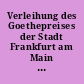 Verleihung des Goethepreises der Stadt Frankfurt am Main an Golo Mann am 28. August 1985 in der Paulskirche