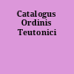 Catalogus Ordinis Teutonici