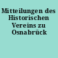 Mitteilungen des Historischen Vereins zu Osnabrück