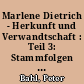 Marlene Dietrich - Herkunft und Verwandtschaft : Teil 3: Stammfolgen Dietrich und Felsing. Nachträge zur Ahnenliste (Gießener und sonstige hessische Ahnen)