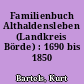 Familienbuch Althaldensleben (Landkreis Börde) : 1690 bis 1850