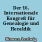 Der 16. Internationale Kongreß für Genealogie und Heraldik