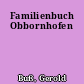 Familienbuch Obbornhofen