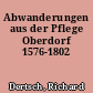 Abwanderungen aus der Pflege Oberdorf 1576-1802