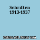 Schriften 1913-1937