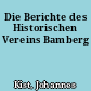 Die Berichte des Historischen Vereins Bamberg