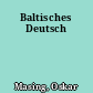 Baltisches Deutsch