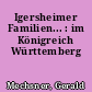 Igersheimer Familien... : im Königreich Württemberg