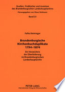 Quellen, Findbücher und Inventare des Brandenburgischen Landeshauptarchivs
