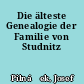Die älteste Genealogie der Familie von Studnitz