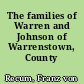 The families of Warren and Johnson of Warrenstown, County Meath