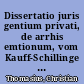 Dissertatio juris gentium privati, de arrhis emtionum, vom Kauff-Schillinge oder Hafft-Pfennige